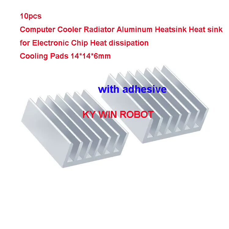 Aluminium Extrusion - 10 Adet Mini Yapışkanlı Alüminyum Radyatör
