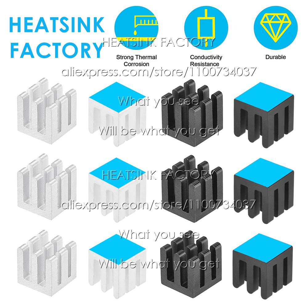 Aluminium Extrusion - 10x10x10mm alüminyum soğutucu soğutma radyatör elektronik