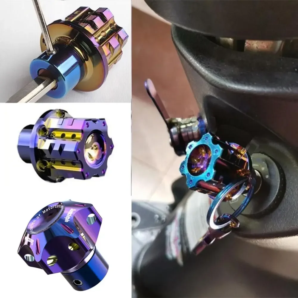 Cnc Bits - Evrensel, Mavi Alüminyum Anahtarlık, Beşgen veya