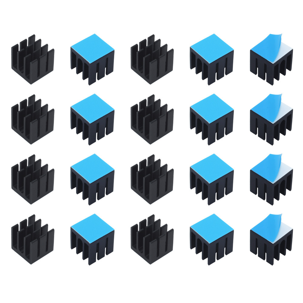 Aluminium Extrusion - 12x12x12mm 50 adet Alüminyum Soğutucu Radyatör