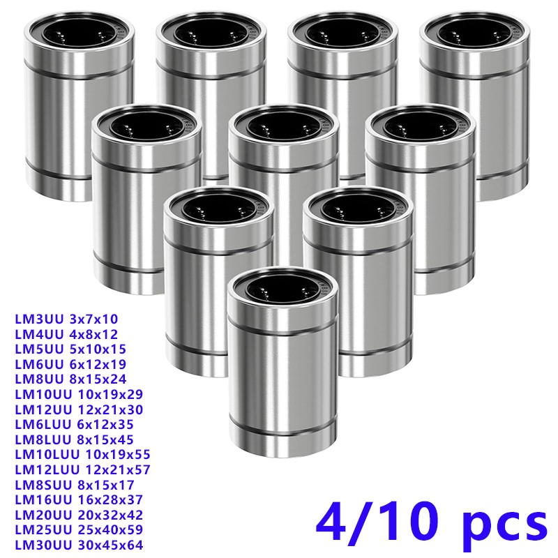 Lm8Uu Bearing - 4/10 adet LM8UU LM10UU LM16UU LM12UU