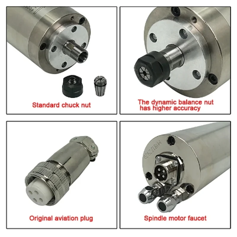 65X158-800W-ER11-220V CNC Su S - Water Cooled Spindle incelemesi ve fiyatı