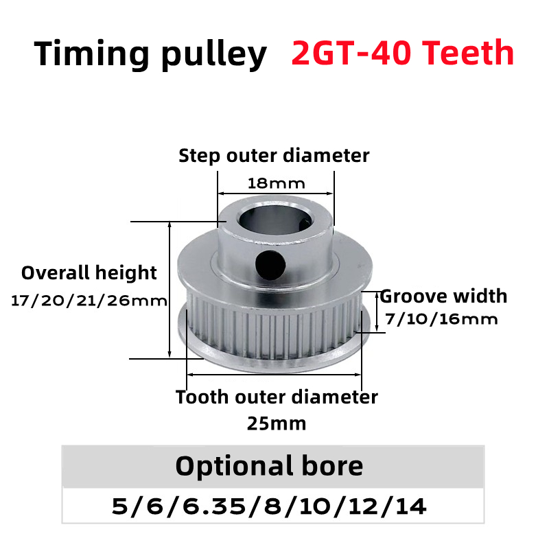 2GT 2M 40 Diş GT2 40T triger k - Gt2 Pulley incelemesi ve fiyatı