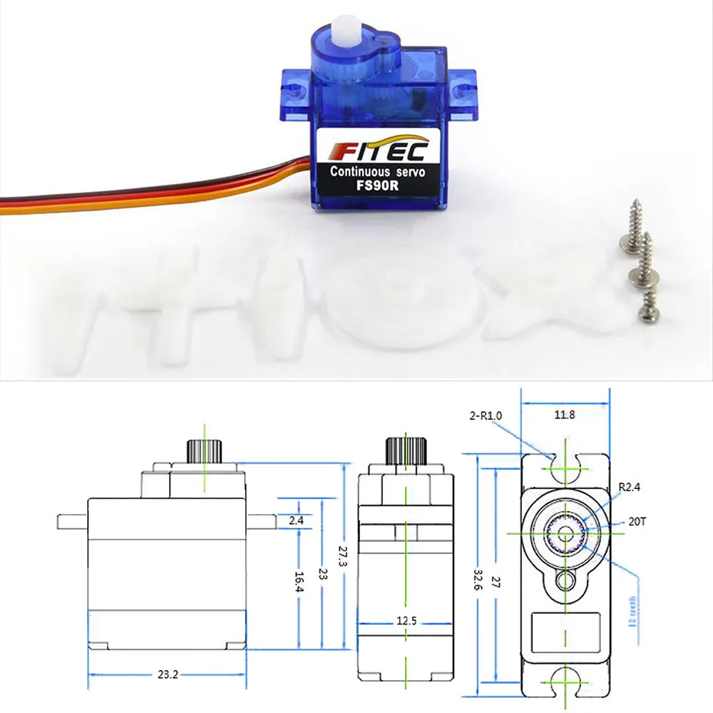 Feetech Mini FS90R Mikro Servo - Servo 9G incelemesi ve fiyatı