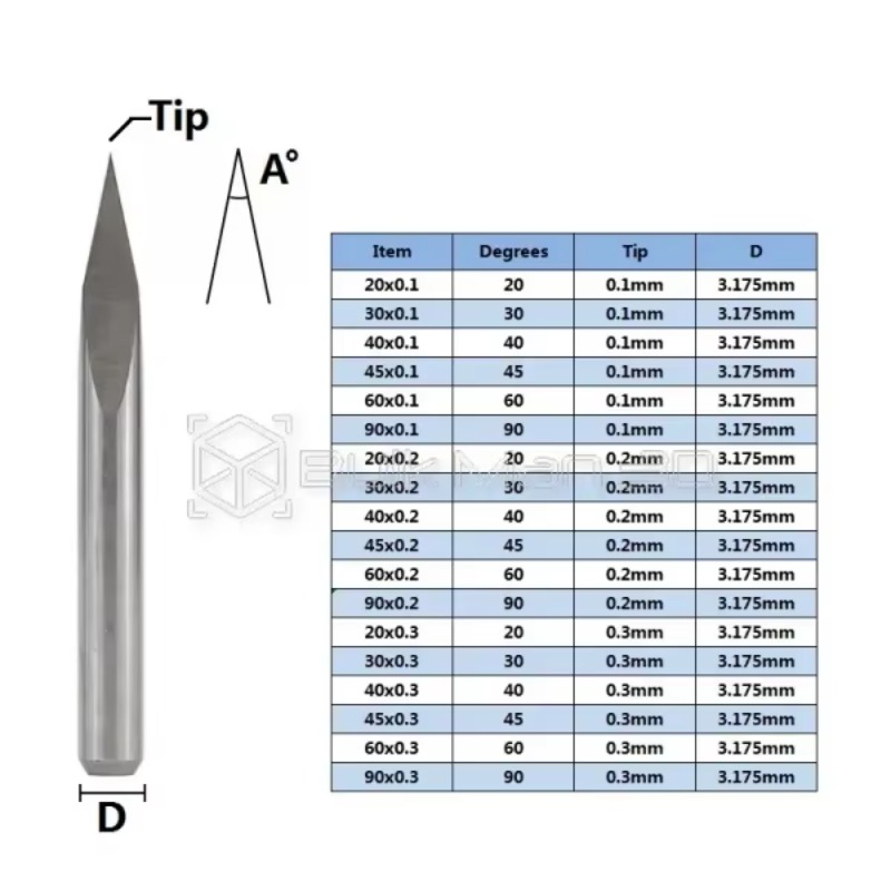 10 adet/takım 3 Kenarlı l Grav - Cnc Bits incelemesi ve fiyatı