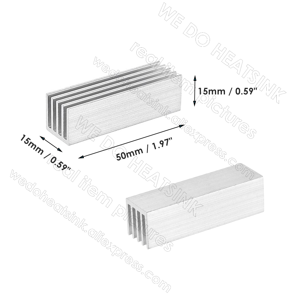 Biz soğutucu 5 adet 50x15x15mm - Aluminium Extrusion incelemesi ve fiyatı