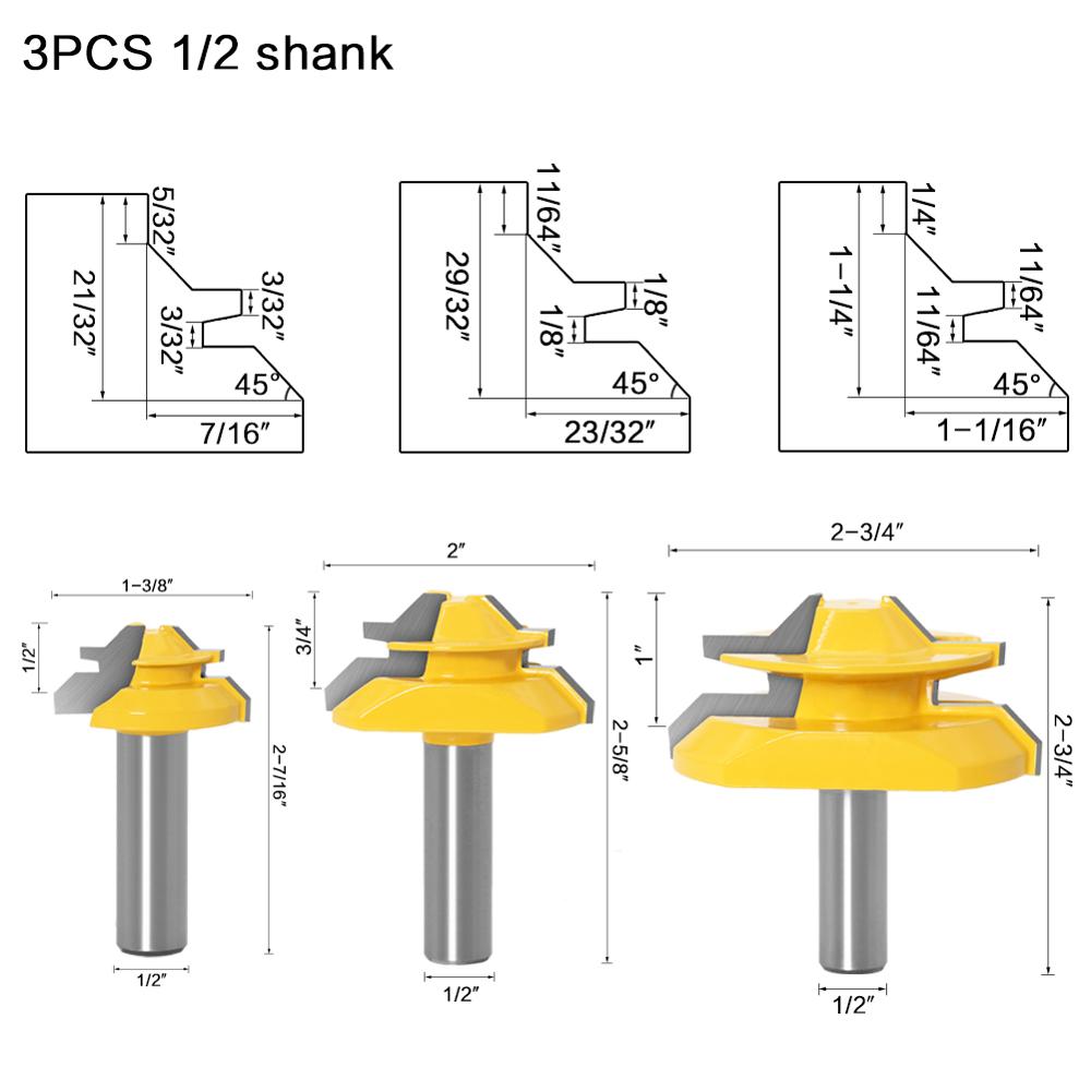 12mm 1/2' Shank Miter 45 Derec - End Mill Set incelemesi ve fiyatı