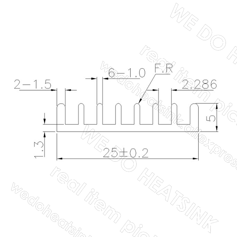 Biz olmadan soğutucu 25x25x5mm - Aluminium Extrusion incelemesi ve fiyatı